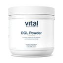 Vitālie uzturvielu DGL pulveris    ) Vegan DGL lakrica saknes ekstrakts , lai atbalstītu veselīgu kuņģa uzliku un gremošanas trakts * ] glutēns, piena, sojas bezmaksas ] Ne-GMO        ] 120g