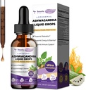 Totaria Liposomāli Ashwagandha Šķidrie pilieni, Ultra Strength Ashwa Saknes ekstrakta papildinājums ar Shilajit, Ginseng, Magnijs, Sorsop, L-Teanīns, 60ml