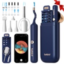 Bebird Earsight Plus R37R Ear Wax Removal Tool Camera, FSA HSA Eligible Items, Smart Ear Cleaner with Painless Visual Tweezers, Flexible Ear Camera Otoscope, Home ENT Cleaning Kit for Family,Blue