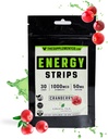Enerģijas lentes - 50 Mg kafienes - Ātrā absorbcija 100% visas dabiskās formulas - Dzērvenes Flavor - 30 lentes -