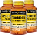 Mason Natural Probiotic ar prebiotiku, 120 dienu piegādes normālu gremošanas funkciju un uzlabotu Gut Health, 3 Pack