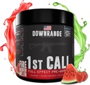 DownRange 1st Call Pre Workout Pulveris, Pirms treniņa vīriešiem un sievietēm, Aminoskābe Beta Alanine & Kofeīns sūknis, enerģija un Focus atbalsts, 30 Kalpojumi (Zemeņu arbūzs)
