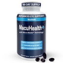 Macuhealth Plus+ Acu vitamīni Papildinājums pieaugušajiem - 90 dienu apgāde ar luteīnu, Zeaksantīnu un Mezo-Zeaksantīnu - Neuzliesmojošs, Acu vitamīns