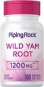 Piping rock Wild Yam Saknes kapsulas 1200mg                ; 100 Skaits  ; ekstrakcijas papildinājums ; bez lipekļa, ne-GMO