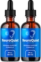 (2 Pack) NeuroQuiet pilieni - Official NeuroQuiet Daily Dzirdes atbalsts Visi dabas Clean Liquid Advanced Formula ausu veselībai, Auditory Clarity & Inner Ausu līdzsvara atsauksmes, 2 pudeles par 2 mēnešiem