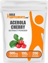 BulkSupplements.com Acerola Cerry Extract Powder - Dabīgs C vitamīna papildinājums, Acerola Cerry Powder - Vegan & Gluten Free, 500mg per Serving, 100g (3.5 oz) (iepakojums no 1)