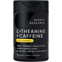 Sporta pētījumi L-teanīna papildinājums ar kofeīnu un kokosriekstu MCT Oil - fokusēta enerģija, trauksme un relaksācija bez miegainības - 200mg L Theanine, 100mg Organic Kofeīns - 60 Liquid Softgels