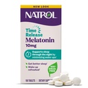 Natrol Melatonin 10mg Time Release Tablets, Miega Diētiskā Papildinājums Mierīgs Miega, 100 Melatonīna Time Release Tablets, 100 Servings