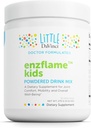 Little DaVinci Enzflame Kids - pulveris Dzēriens Mix papildinājums, lai atbalstītu muskuļu un locītavu komfortu, mobilitāti un imūno veselību* - ar kalciju, nātriju, fermentiem, DMG, un vairāk - Orange Flavor - 30 Servē