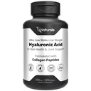 Naturalis Hyaluronic Acid 200mg, 10x labāka absorbcija Ultra zema molekulārā masa ar kolagēnu, biotīns, selēns un E vitamīns             - Matu, ādas, nagu un locītavu papildinājumi - 120 Softgels