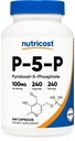 Uzturviela P5P Vitamīns B6 Papildinājums 100mg, 240 Kapsulas (Pyridoxal-5-Phosphate) - Veģetārie Draudzīgi, Bez GMO, bez lipekļa