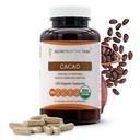 USDA Organic Cacao Capsules, 1000 mg, 120 Count - Raw Kaltēti Theobroma Cacao pupiņas