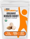 BulkSupplements.com Organic Kudzu saknes ekstrakta pulveris - Kudzu saknes papildinājums, augu papildinājums - bez lipekļa, 1,2g per Serving, 500g (1,1 lbs) (1. iepakojums)