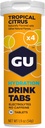 GU enerģija Hidrācija Elektrolītu dzēriens tabletes, 4-Count(48 Servējumi), Tropu Citrus