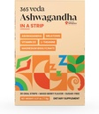 Ashwagandha oral Strips 100 mg KSM 66 Ashwagandha, L-Teanīns, Melatonīns, D3 vitamīns un magnijs, Vegan Strip vīriešiem un sievietēm, bezcukura, ne-GMO, 30 orālas Strips (Berry)
