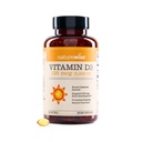 NatureWise D3 vitamīns 5000iu (125 μg) 1 gads Imūnsupporta, veselīga muskuļu funkcija un kaulu veselība - ne-GMO, bez lipekļa organiskā ekstra Virgin Olīveļļā, (Mini Softgel), 360 grādos