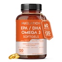 Omega 3 Zivju eļļa 2000mg. Zivju eļļa Omega 3 Papildinājumi, lai atbalstītu sirds veselību, smadzeņu funkcijas un sirds un asinsvadu sistēmu - ne-GMO, bez lipekļa un keto-Draudzīgi - 60 Servējumi, 120 Softgels