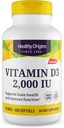 Veselīgas izcelsmes vitamīns D3, 2000 SV, 360 Skaits