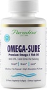 Paradīzes augi Omega-Sērs, omega-3 koncentrāts, zivju eļļa, DHA, EPA, vegāns, neĢMO, bez lipekļa, 30 grāfu veģetāri softgeli