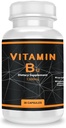 QEI vitamīns B12 1000mg, atbalsta enerģijas vielmaiņu un nervu sistēmas uzturēšanu, vitamīnu piedevas, 30 kapsulas