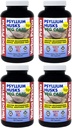 Yerba Prima Psyllium Husks Veg Caps - 180 Count (iepakojums no 4) - Vegan, Non-GMO, bez lipekļa, Colon Cleanser, Daily Fiber papildinājums Gut Health & Regularity