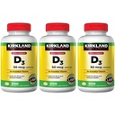 Kirkland paraksts Maksimālais stiprums D3 vitamīns 2000 I.U., iepakojumā pa 3