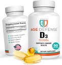D3 vitamīns 10000 SV - 90 D vitamīns 10000 SV Softgeli sirds veselībai, imūnās sistēmas atbalsts, psihiskā skaidrība un muskuļu funkcijas atbalsts - augsta deva D3 vitamīna tabletes vīriešiem un sievietēm- 250 μg