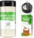 Nātrija algināts Pulveris - 4oz Pure Nātrija algināts Pārtikas produktu kategorijas biezinātāju pulveris, Dabīgs gelinga aģents desertu, kaviāra lodīšu izgatavošanai, saldējumam, gaļas klaipiem, vegānu stabilizatoram cepšanai, sabiezēšanai