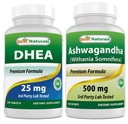Best Naturals Dhea 25mg & Ashwagandha ekstrakts 500 Mg