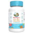 MARYRUTH'S Organics Kalcijs ar vitamīnu D & vitamīnu K2, 2 mēnešu piegādes, kalcija papildinājums atbalsta kaulu veselību & locītavu atbalsts, ar vitamīniem D3 K2 Gummies, Vegan, Non-GMO, bez lipekļa, 60 Count