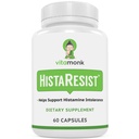 VitaMonk Histamīna blokators histamīna nepanesamībai - histaResist - DAO Enzīma papildinājums Diamīna oksidāzes optimāla deva, lai palīdzētu izolēt histamīnu gludai dozēšanai - 60 kapsulas