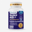 WELMATE - Nakts miega līdzeklis - Doksilamīna sukcināts 25 mg - pieaugušajiem un bērniem 12+ - 200 tabletes