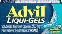Advil Liqui-Gels sāpes Reliver un drudzis Reduktors, sāpes Medicīna pieaugušajiem ar Ibuprofēns 200mg Galvassāpes, muguras sāpes, menstruālās sāpes un locītavu sāpes Relief - 40 šķidrās pildītas kapsulas