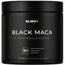 ELMNT 40 000mg 40x Stiprums Organic Black Maca Root w. Ashwagandha - #1 Augstākā potences Black Maca Root Kapsulas vīriešiem Papildinājums 40:1 Extract - 100% Pure Maca Peruana Maca Pulveris Tabletes Želatīns