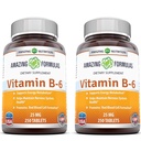 Apbrīnojamas formulas Vitamīns B6 Pyridoxine 25mg 250 tabletes Papildinājums 