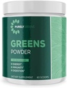 Superfood pulveris ar spinach, Kale & Biešu saknes pulveris, ikdienas Super Greens pulveris atbalsta Digestive, Gut Veselība, Enerģija, Imunitāte, Gluds sajauc ar Veggie un augļu pulveris, 60 Kalpo