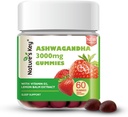 Dabas Atslēgas Uzlabots 2.0 Ashwagandha Gumies, 3000mg Extra potencial Ashwagandha Papildinājums ar vitamīnu D2, Lemon Balm, & Black Pipars, Stresa atvieglošana un labs miegs (60 Skaits, Pack of 1)