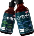 E2H: šķidrs hlorofils un dabīgs upeņu ekstrakts; Vegāns, ne-ĢMO — 2 Fl Oz katrā (4 Fl Oz kopā) — paka
