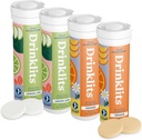 Dzeramais citrona-laima un oranžā elektrolītu tabletes (4) Tube Bandle - 10 tabletes Per Tube