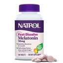 Natrol ātri izšķīdina Melatonīnu 10 mg, melatonīnu piedevas nemierīgam miegam, Miega atbalsts pieaugušajiem, 100 tabletes ar citrusu ziedi, līdz 100 dienu piegādes