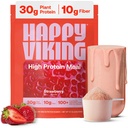 Happy Viking Strawberry Protein + Superfoods pulveris, ko rada Venus Williams, 20G Protein, Low Carb, Keto, Vegan, Gluten-free, Non-GMO, Superfoods, Complete Meal Replacement, 1 Canister (24 oz.)