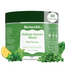 Labāk Alt Greens Pulveris, Detox & Debloat ar 15 Super Greens Blend of Spirulina, Moringa Pulveris, Kviešuzāle, Pre & Probiotikas, Iepakoti ar antioksidantiem, Mint Flavor, Nr Maltodekstrīns, 30 Servējumi