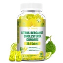 Bez cukura Citrus Bergamot Gummies veselīgam holesterīnam - visi dabas papildinājumi 25:1 ekstrakts no Itālijas Bergamot Papildinājums augstam holesterīnam Atbalsts Veselīgs anti-Aging Cukuru nesaturošs Vegan