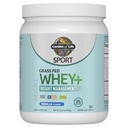 Garden of Life Sports Whey Plus Svara vadība ar Amino Enerģija - 20g zāles dēstu proteīna izolāts sievietēm un vīriešiem - Vanilla pulveris - ar Capsimax, 2 miljardi KVV probiotikas, Par 15 Kalpo