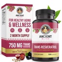 Senās Bliss Resveratrol Spēcīgs antioksidants Papildinājums ar zaļo tēju, Vīnogu sēklu ekstrakts veselīgai novecošanai vīriešiem un sievietēm