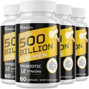 Probiotikas vīriešiem, 500 miljardi KVV un 12 celmi Vīrieši Probiotikas ar Turmeric Cranberry, Goji, Gut Health for Men, for Digestive Health, Gut, Bloating & Gas, Imūnās, Energy Support, 120-Day Supply