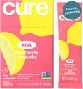 Cure Hydration Kids Electrolyte Drink Mix ; augu bāzes pediatrija Formulēta rehidratācija;     ; bez pievienotā cukura, FSA-HSA, bez GMO, bez lipekļa, bez mākslīgām uzliesmojuma daļiņām; kaste ar 6 paketēm — rozā lemonāde