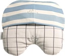Migrēna Relief Acs Pillow Maskas ar Bonus Mazgājams Vāks: Linsēklas Piepildīts Karsto un Auksto Sāpju Relief terapija (Pieaugušās, Baltā un Melnā, Zilā un Zilā Zilā Strīpa)