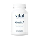 Vitālie uzturprodukti C vitamīns ar bioflavonoīdiem; Vegāns Imūnās uzturvielas papildinājums*; C vitamīns un 500 mg Citrus Bioflavonoid; lipeklis; bez piena; ne-GMO; 100 kapsulas.