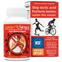 SPORTLEGS Ātrās fitnesa Boost pirms treniņa vīriešiem un sievietēm, pienskābes papildinājums, sporta izturības degviela, izturības papildinājumi skrējējiem - NSF Sertificēts sportam,120-Capsule pudele, iepakojumā 1